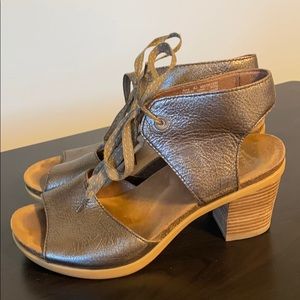 Sandlot Pewter platform dress sandals